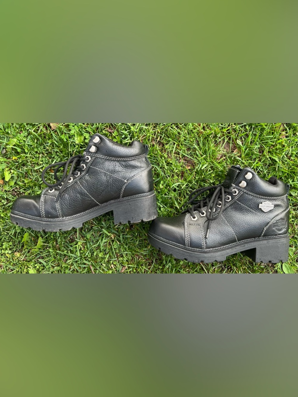 Harley-Davidson Women's Tyler Lace Chukka black leather boots - Picture 2 of 6